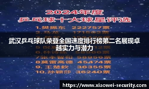 武汉乒乓球队荣登全国速度排行榜第二名展现卓越实力与潜力